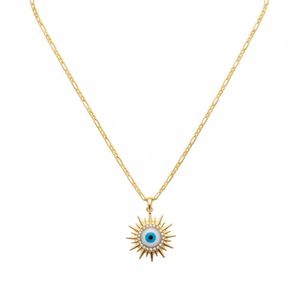 COLLAR OJO TURCO RADIANTE DORADO